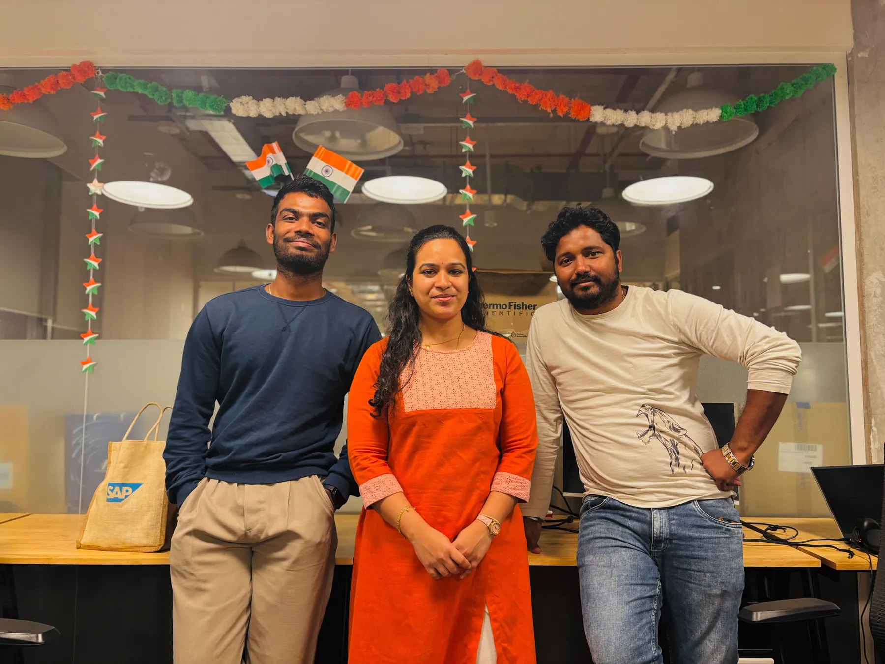 Mindset team members celebrating together at the India office