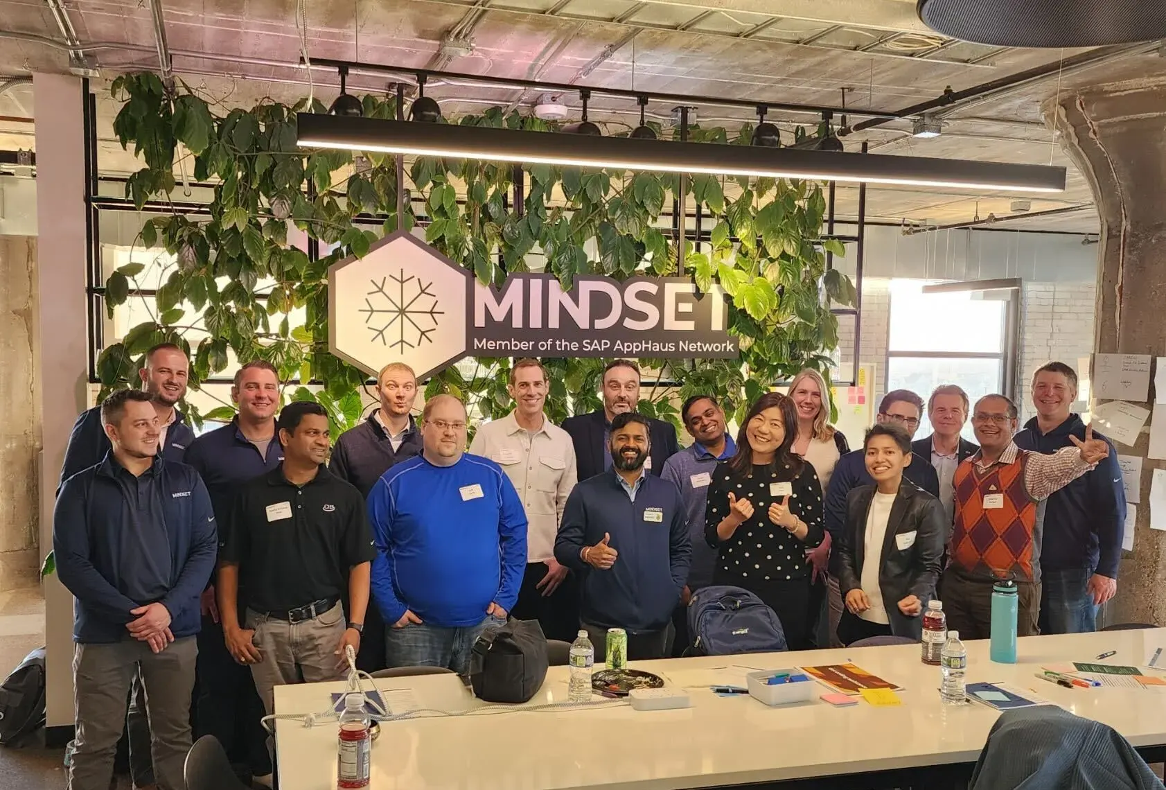 The Mindset team in a collaborative workshop session at the Minneapolis SAP AppHaus