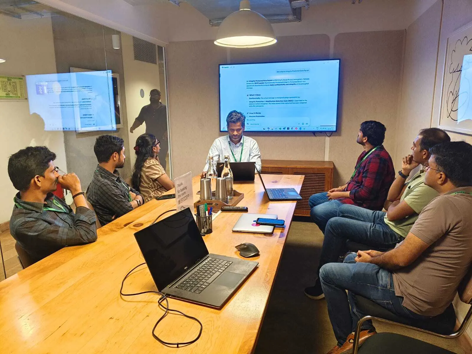 Developers working together during a Coding Dojo session at the Hyderabad office