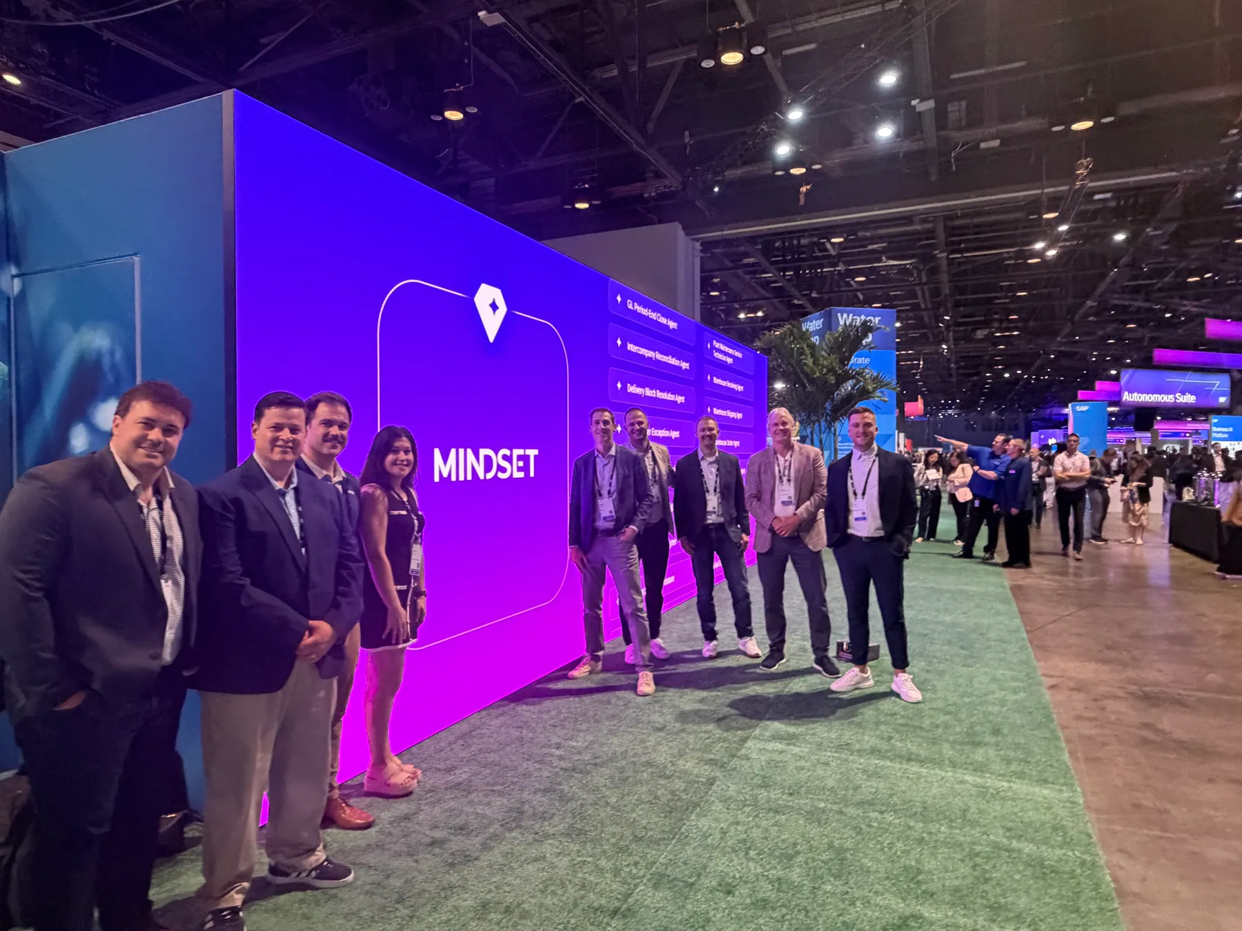 The Mindset team at their conference booth at SAP Sapphire