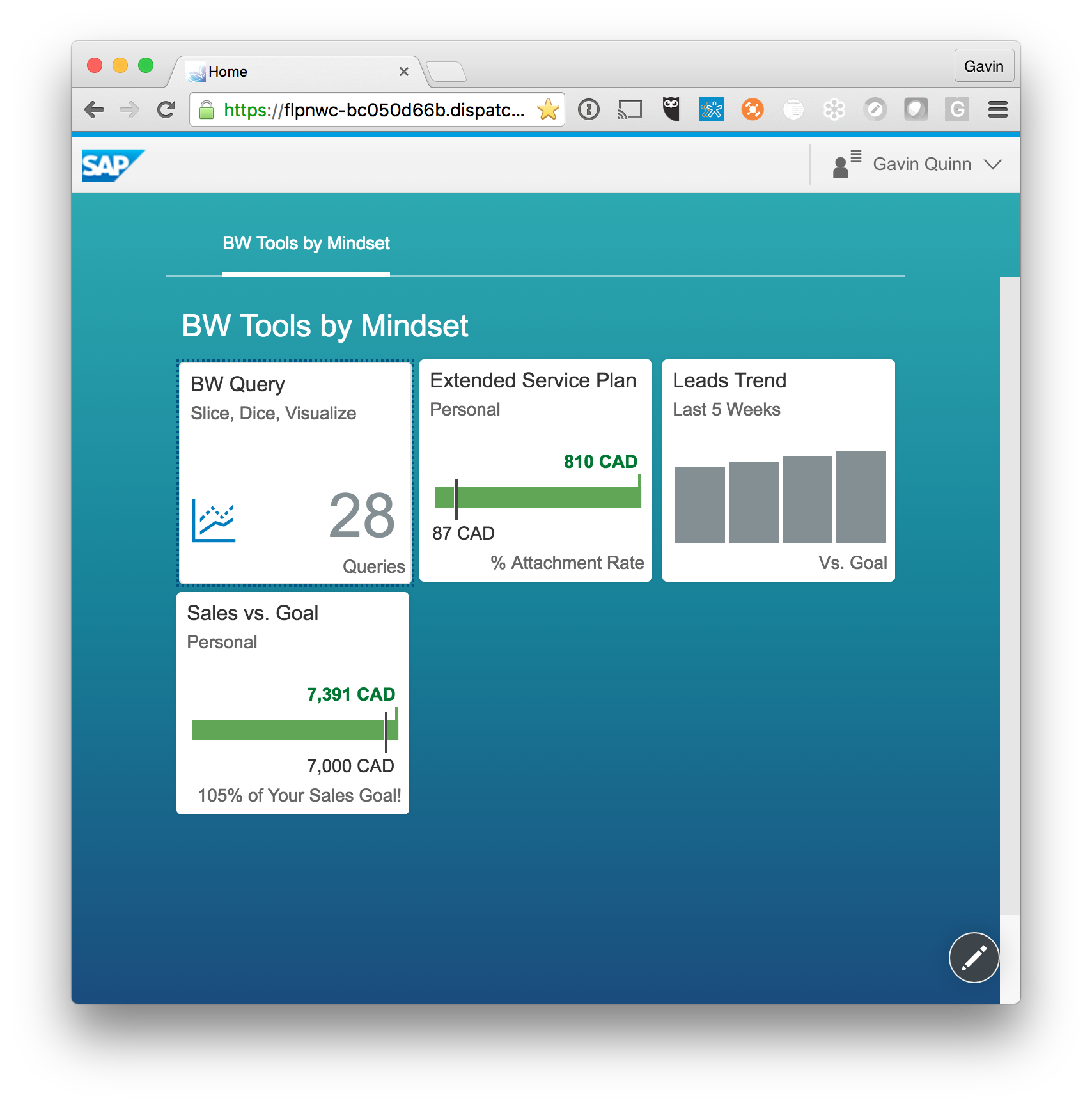 Mindset Analytics for SAP BW and Fiori