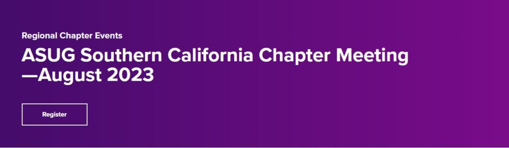 Gold Sponsor: ASUG Southern  California