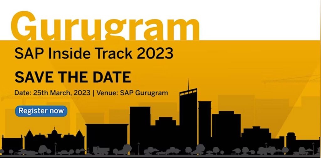 Platinum Sponsor SAP Inside Track Gurugram