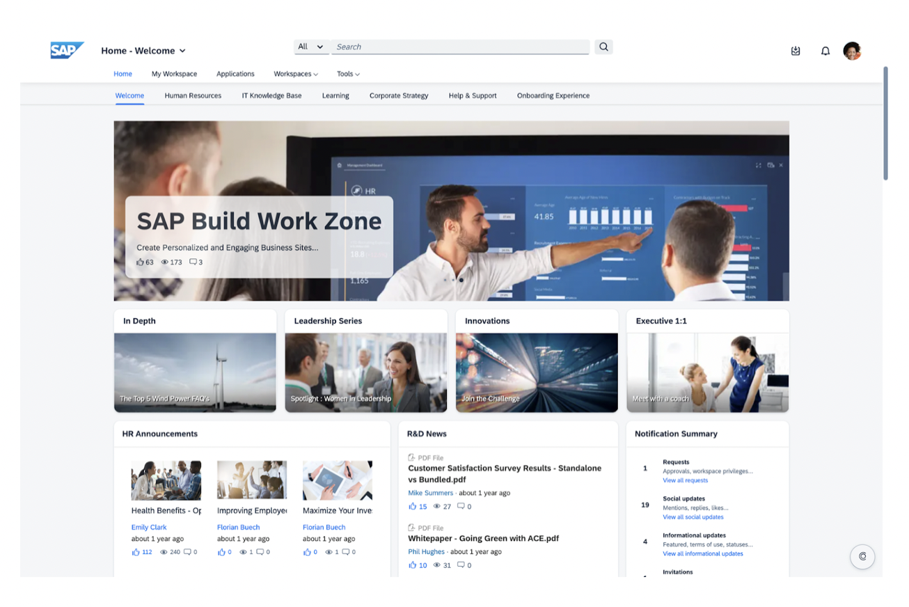 SAP Build Workzone