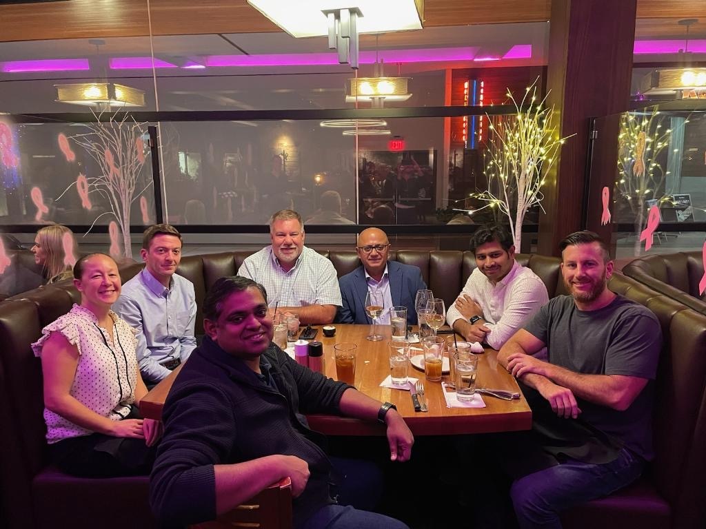 Team dinner during the Cargill engagement.
